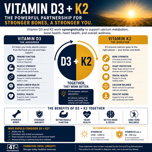 The Foundation of Health After 40: Why Vitamin D3, K2 &amp; Magnesium Work Better Together