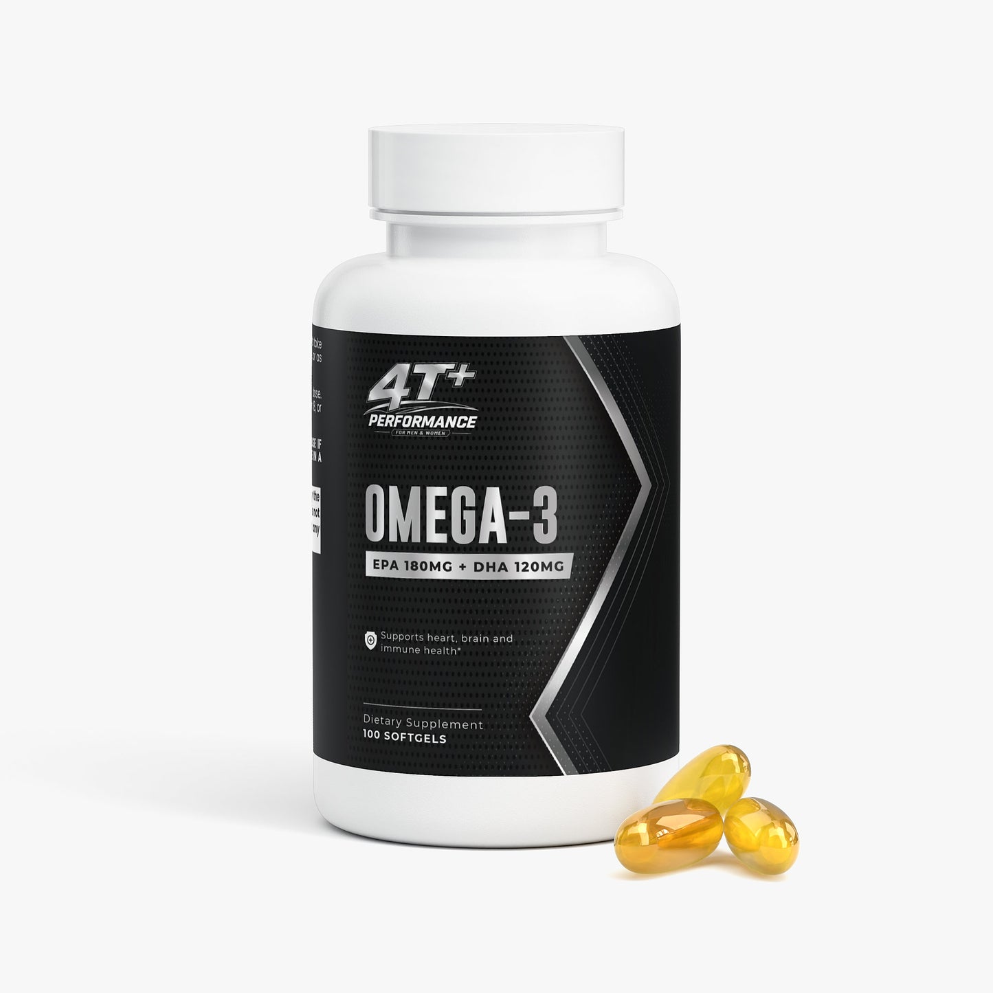 Omega-3 Fish Oil | EPA 180mg + DHA 120mg | Heart, Brain & Vision Support for Adults 40+
