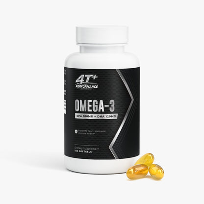 Omega-3 Fish Oil | EPA 180mg + DHA 120mg | Heart, Brain & Vision Support for Adults 40+
