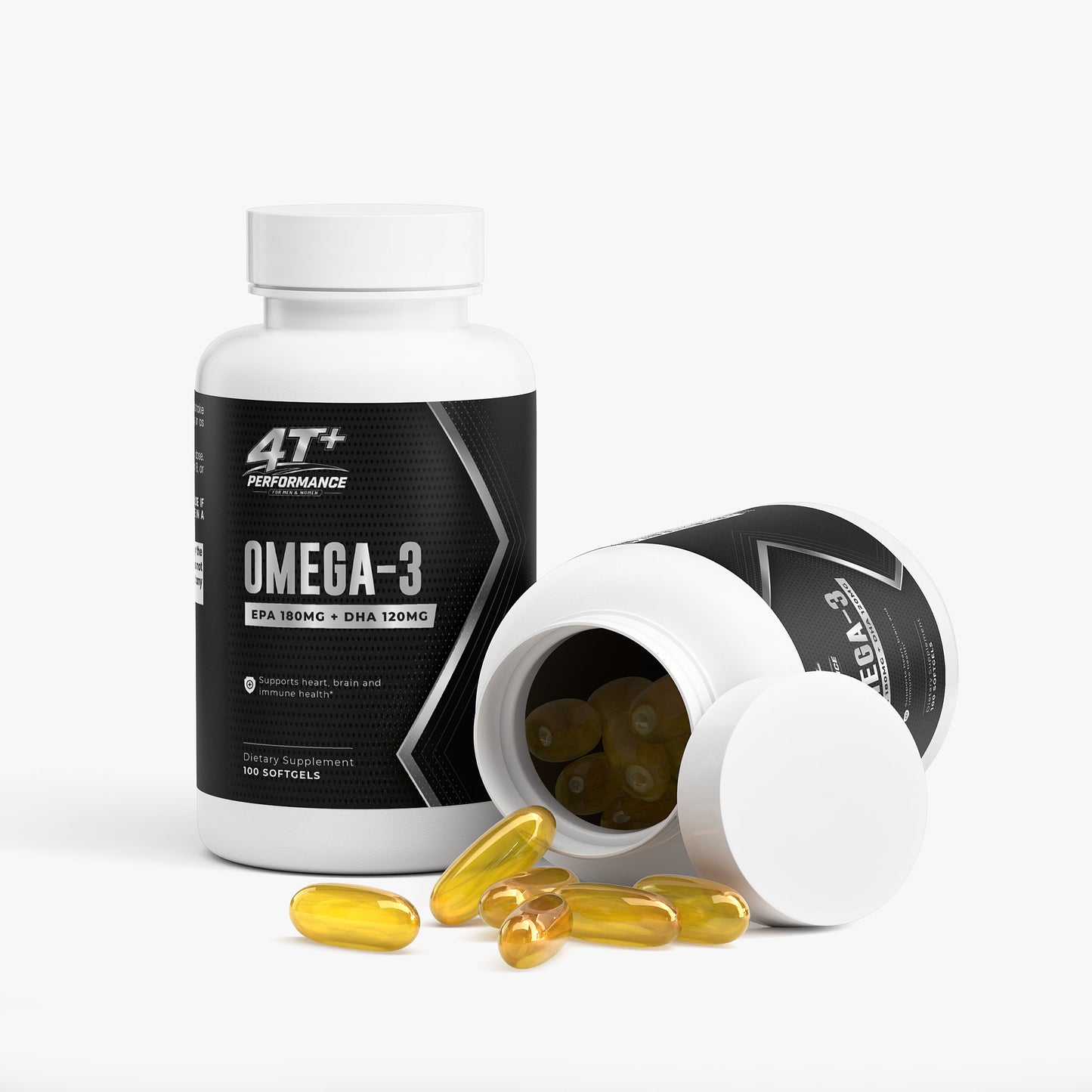 Omega-3 Fish Oil | EPA 180mg + DHA 120mg | Heart, Brain & Vision Support for Adults 40+