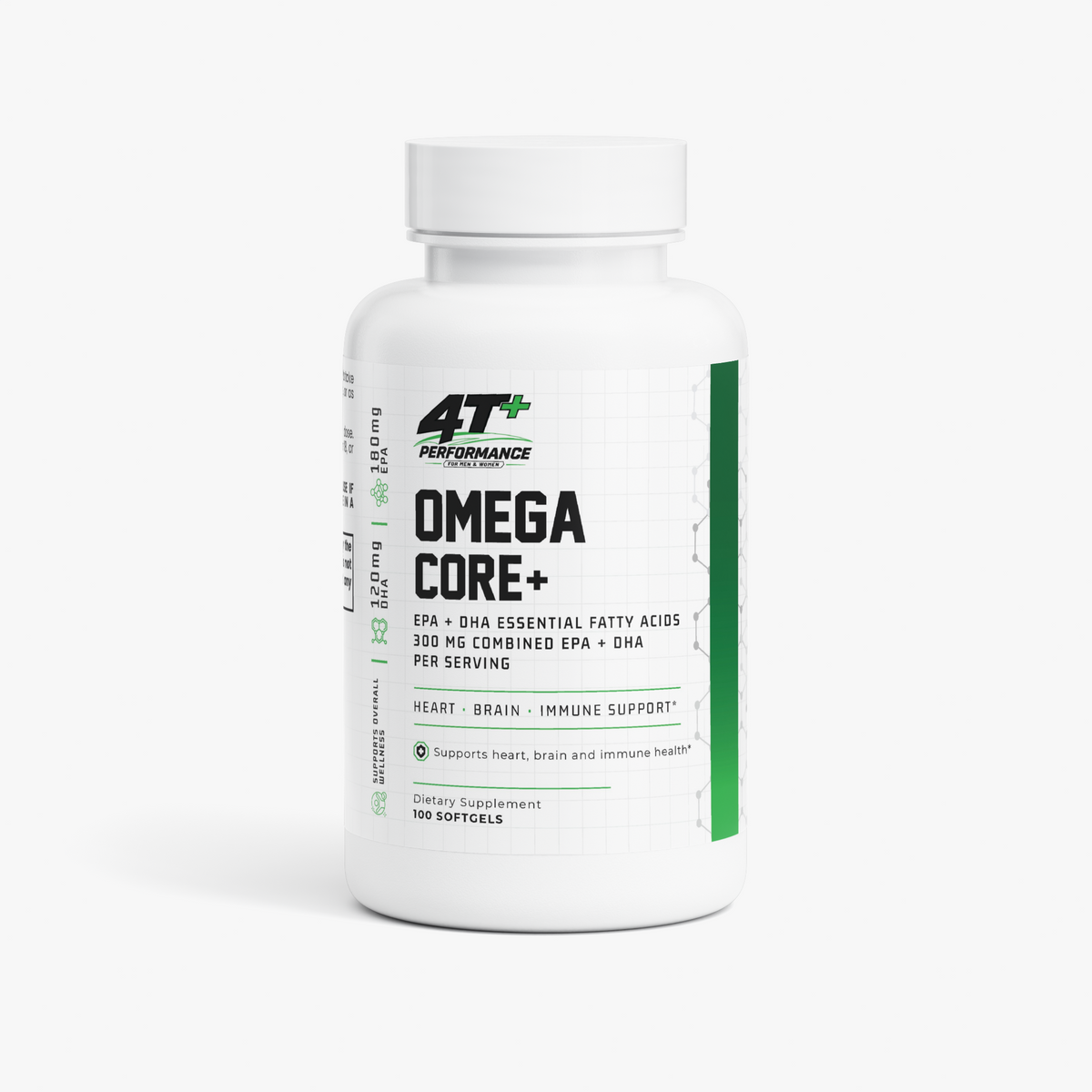 Omega-3 Fish Oil | EPA 180mg + DHA 120mg | Heart, Brain & Vision Support for Adults 40+