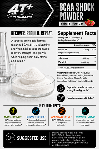 BCAA Shock Powder (Fruit Punch) - Muscle Repair