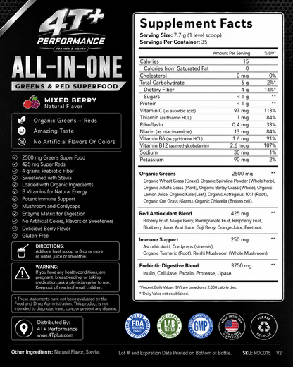 All in One Organic Greens & Reds Blend