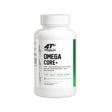 4T Performance Omega Core+ supplement bottle for heart, brain, and immune support with EPA and DHA.